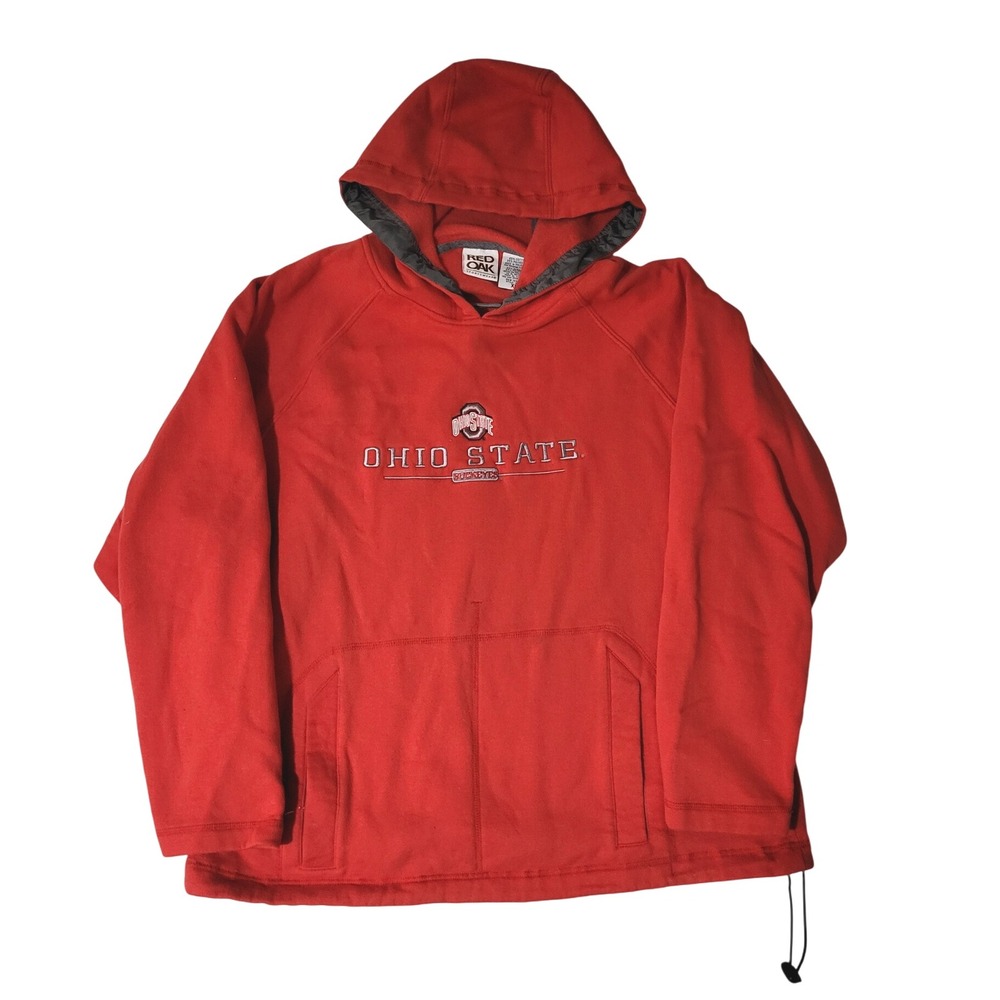 Red Oak Sportswear Ohio State Buckeyes Hoodie Sweatshirt Mens XL Pullover‎